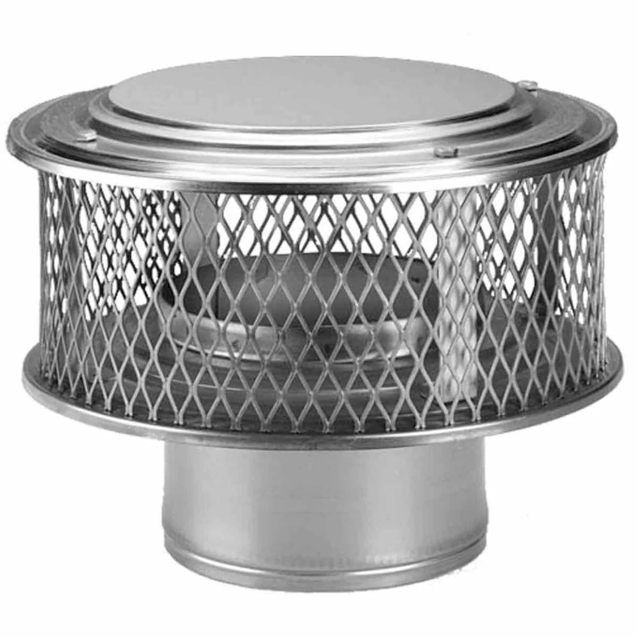 11" Round HomeSaver Pro 304-SS Stainless Guardian Cap with 5/8" Mesh - 13887