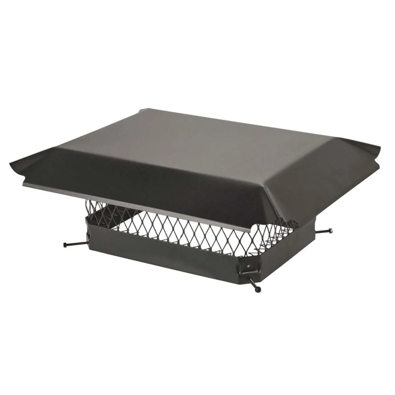 12" x 16" Black Galvanized Single-Flue Chimney Cap