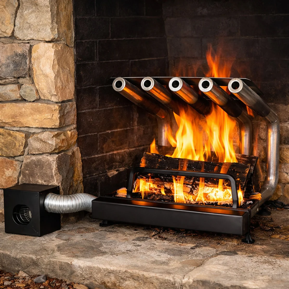 5 Tube Fireplace Heater-With Blower - FH Combo - Image 2