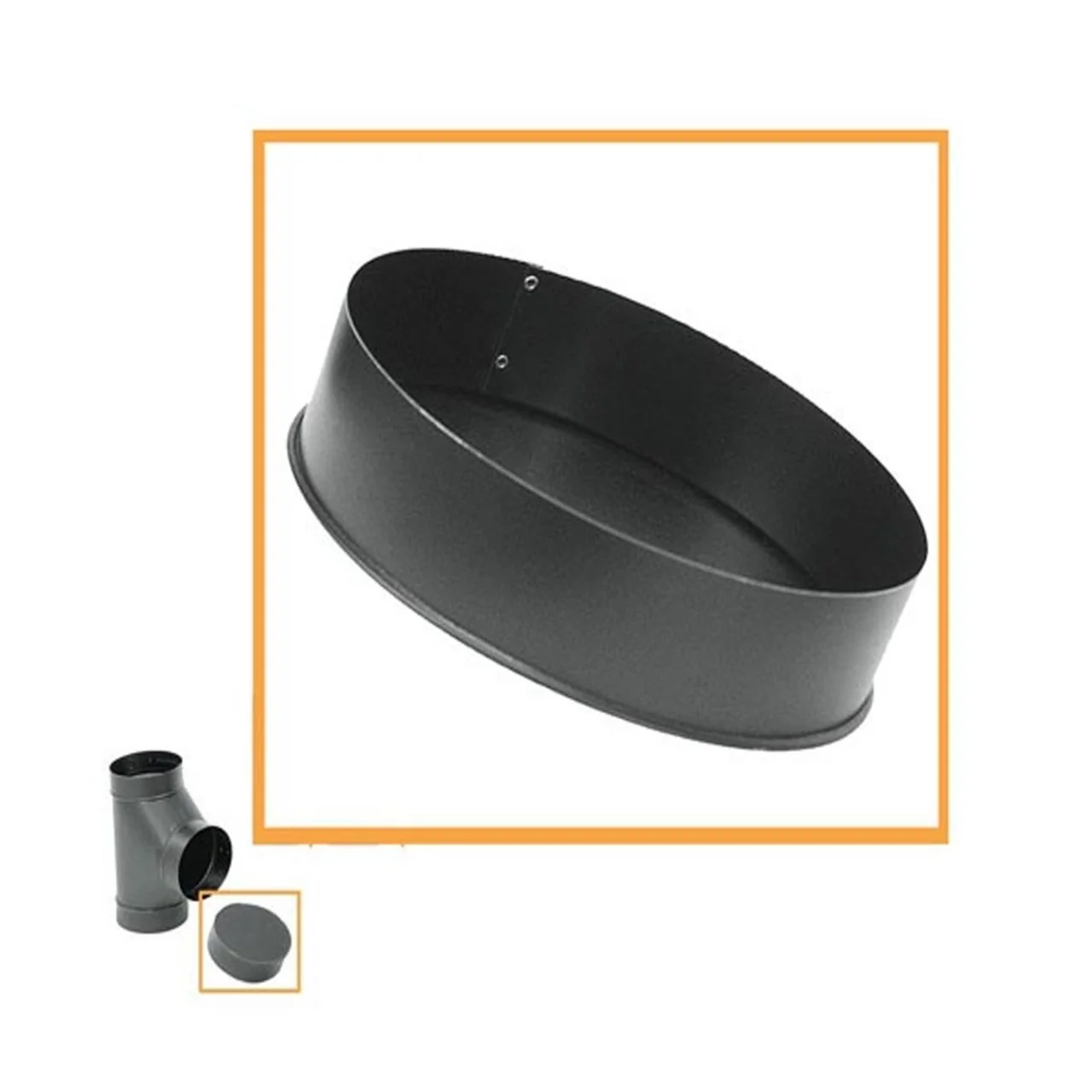 6" 24-Ga. Snap-Lock Black Tee Cover - Image 2
