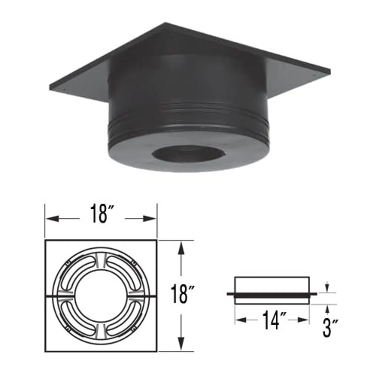 6'' DuraPlus Round Ceiling Support Kit - DP610-KIT - Image 6