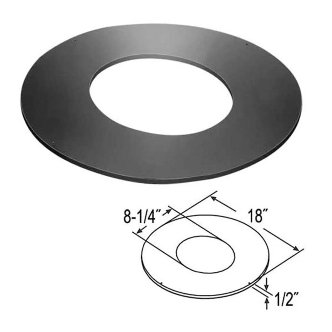 6" DuraTech 10/12 - 12/12 Roof Support Trim Collar - 6DT-RSTC12 - Image 2