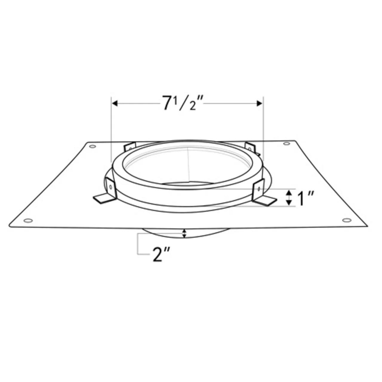 6" Shasta Vent Masonry Anchor Plate - Image 3