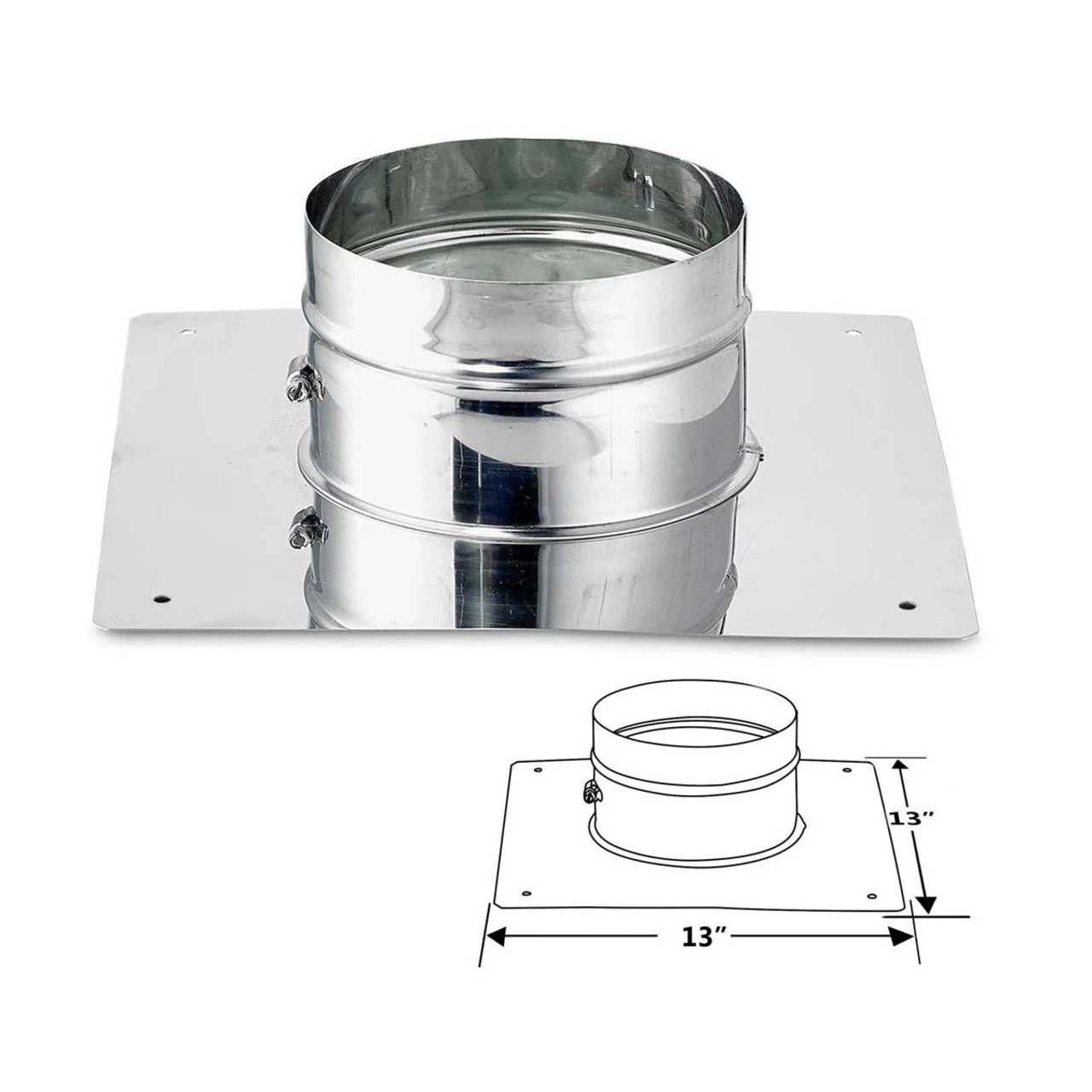 6" x 35' Lifetime Chimney Smooth-Wall Liner Kit with Tee - Image 5