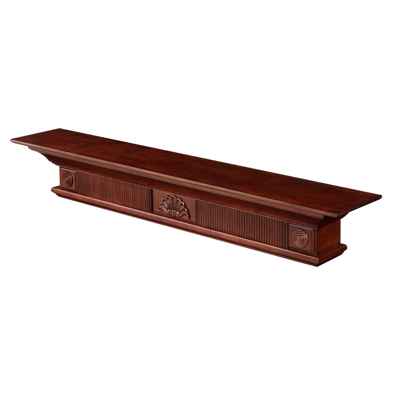 72" Devonshire Fireplace Shelf by Pearl Mantels - Cherry Distressed Finish - Image 13