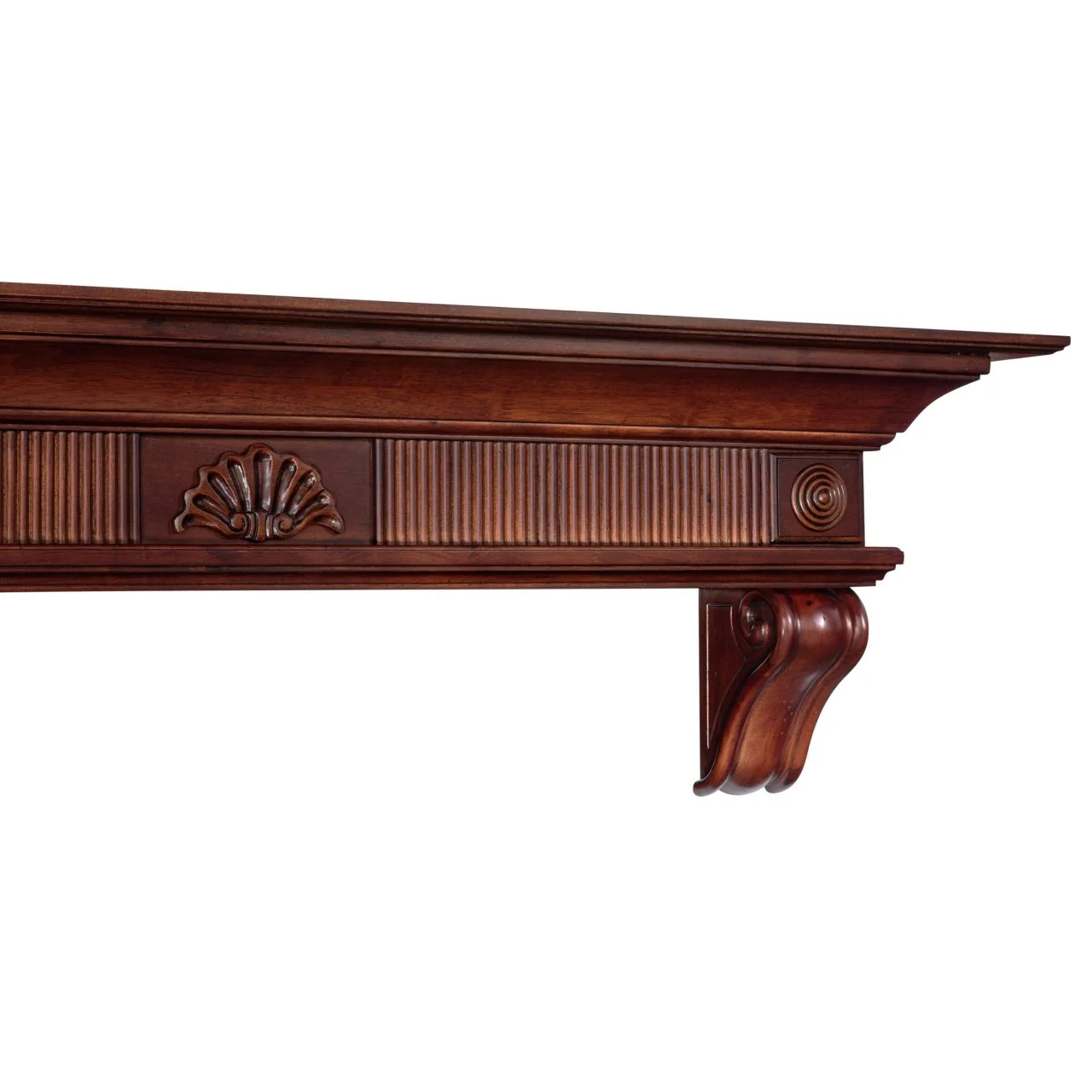 72" Devonshire Fireplace Shelf by Pearl Mantels - Cherry Distressed Finish - Image 6