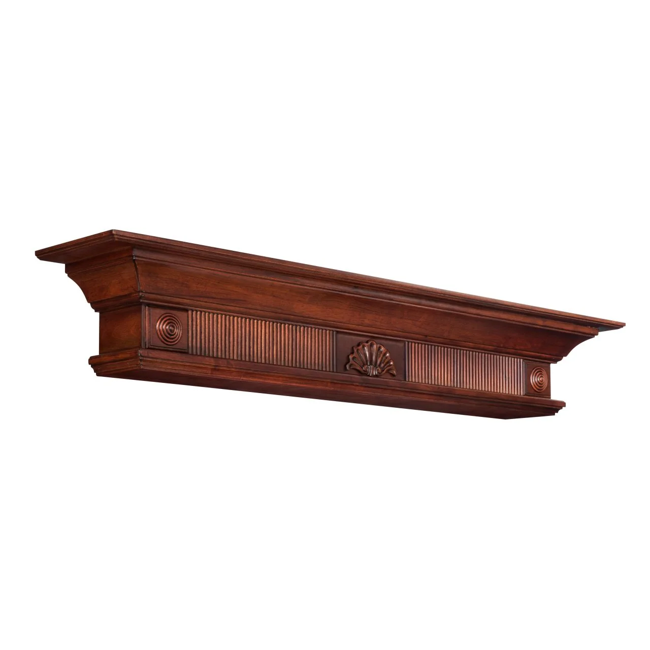 72" Devonshire Fireplace Shelf by Pearl Mantels - Cherry Distressed Finish - Image 8