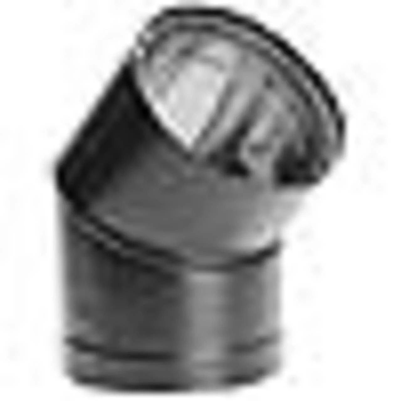 8" DVL 45 Degree Double-Wall Black Elbow - 8DVL-E45 - Image 3