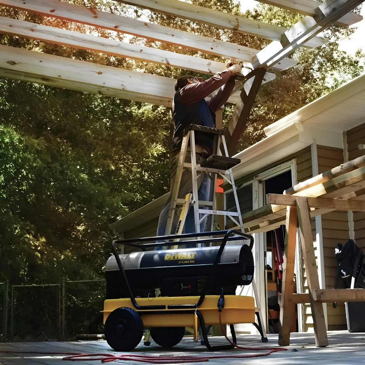 DeWalt 215,000 BTU Heavy Duty Forced Air Kerosene Heater - Image 8