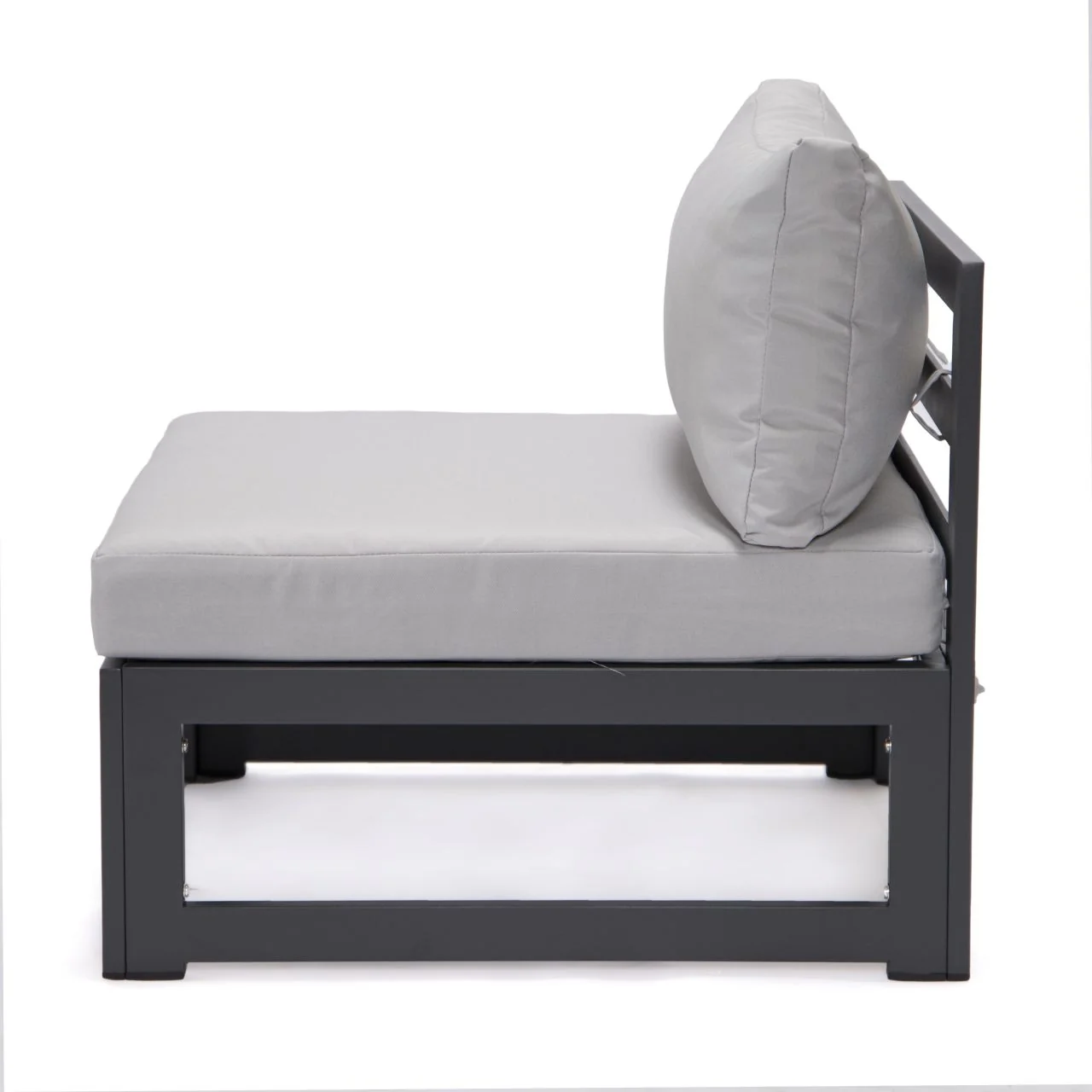FiveOaks Dover Patio Collections Armless Sofa in Light Gray - Set of 2 - Image 3