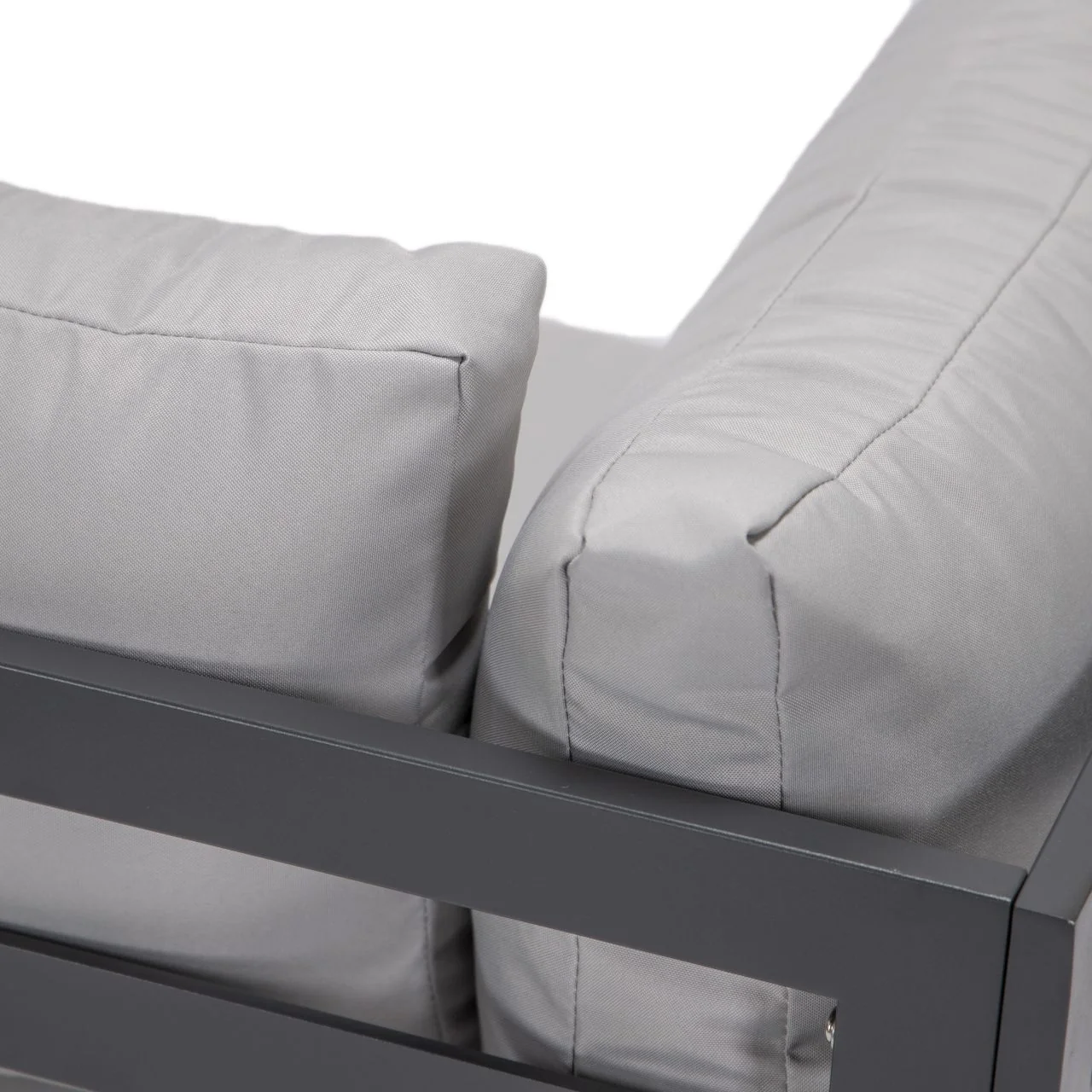 FiveOaks Dover Patio Collections Corner Sofa in Light Gray - Image 5