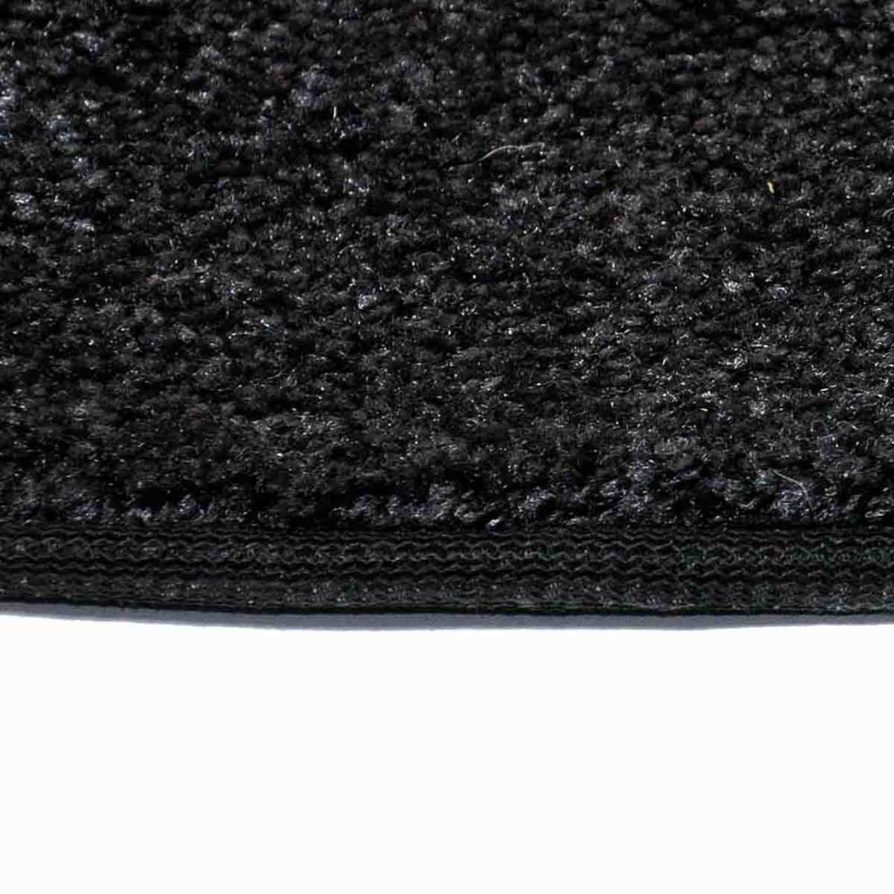 Flame 4' Half Round Polyester Fireplace Rug - Black - Image 3