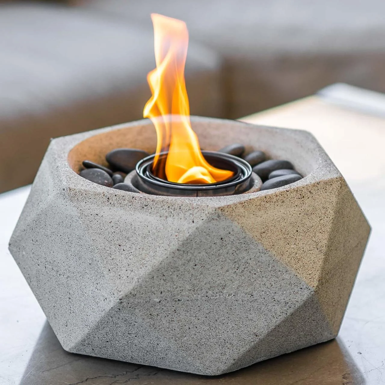 Geo Fire Bowl - White - Image 4