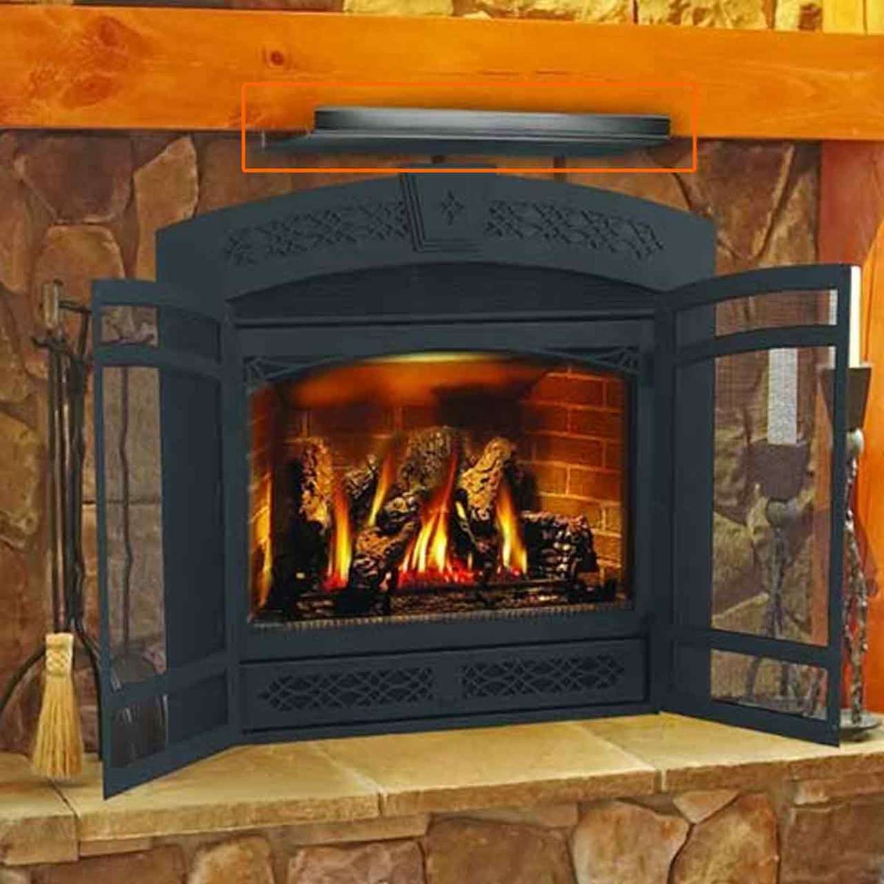 HomeSaver Mantel Shield - Black - 47" w/ Angled Lip - Image 4
