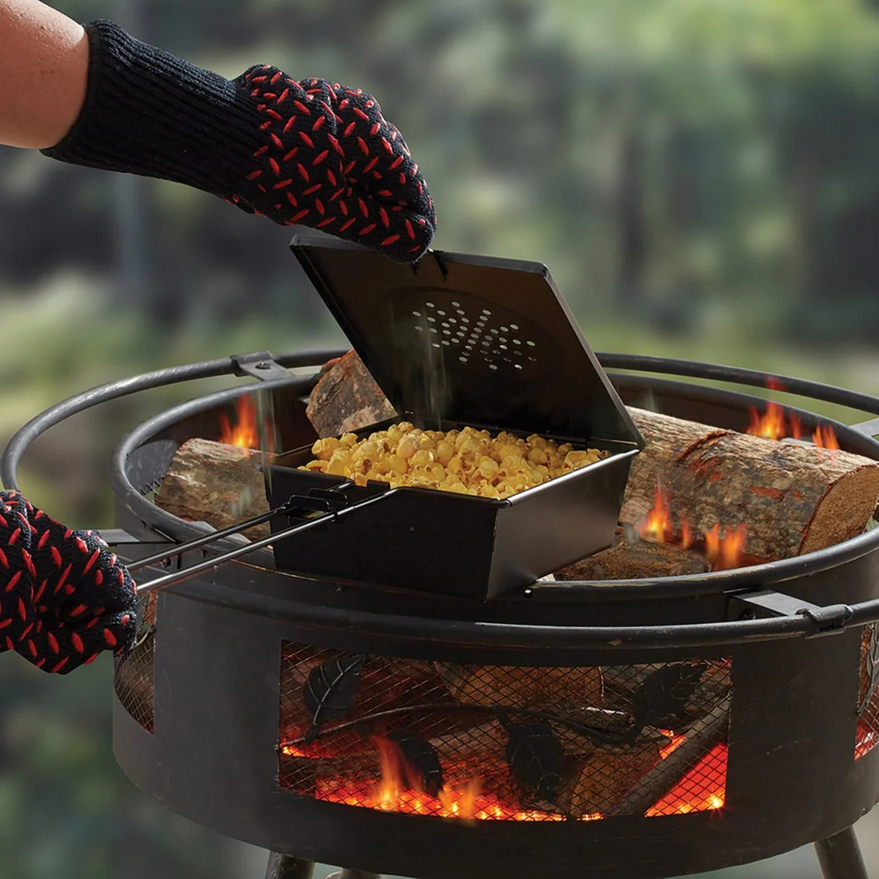 Non-Stick Campfire Popcorn Popper - Image 3