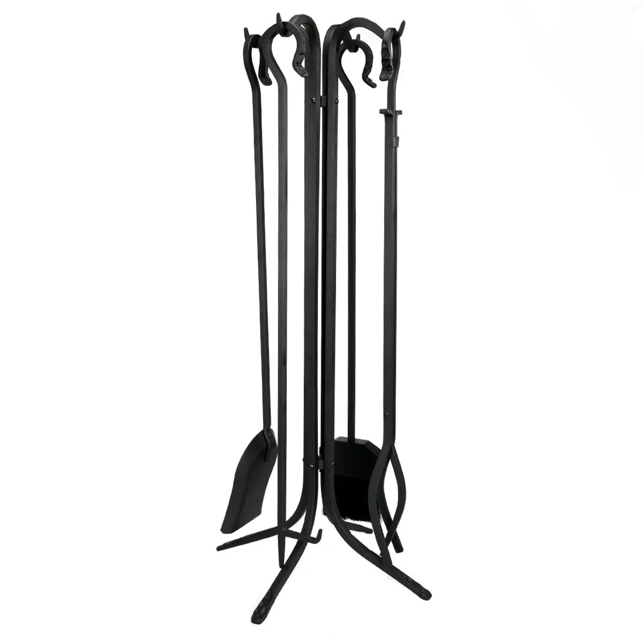 Pilgrim 5 Piece Forged Hearth Fireplace Tools - Matte Black - Image 7