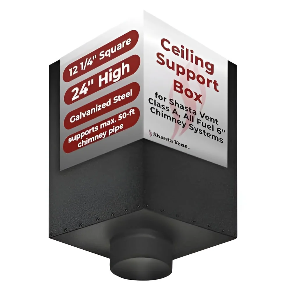 Shasta Vent 8 Inch Ceiling Support Box 24"" Height - Image 4