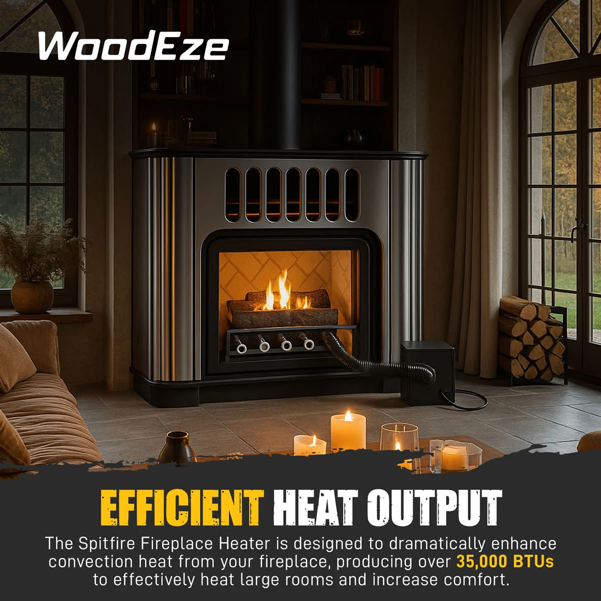 Spitfire Fireplace Heater - 4 Tube w/ Blower - Image 6