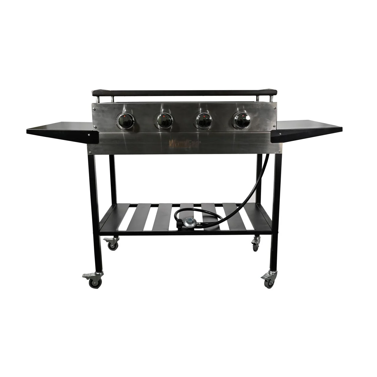 WoodEze 4-Burner Flat Top Griddle Gas Grill - Black and Stainless Steel - Image 9